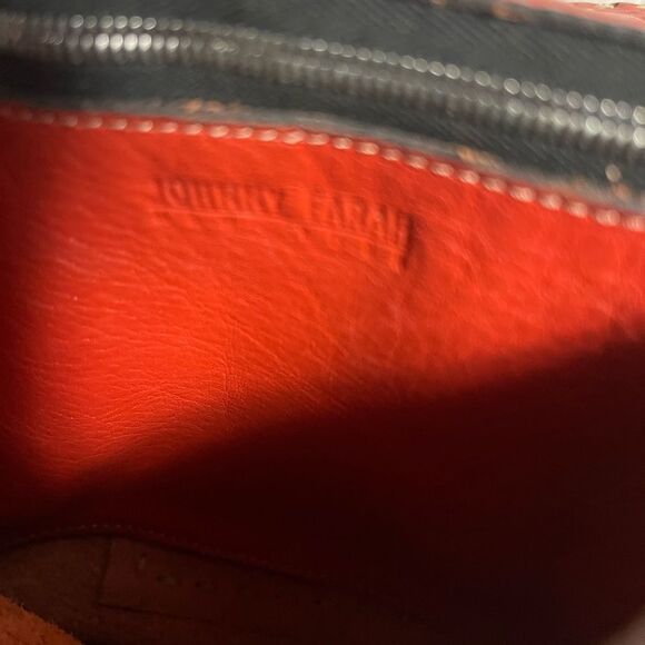 Johnny Farah New York Leather Red small shoulder bag Stitching accent. - Picture 13 of 14